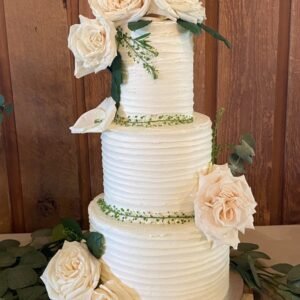Classic White Elegance Cake