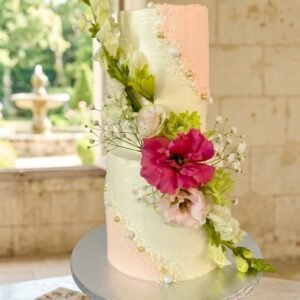 Blushing Meadow Pastel Cake